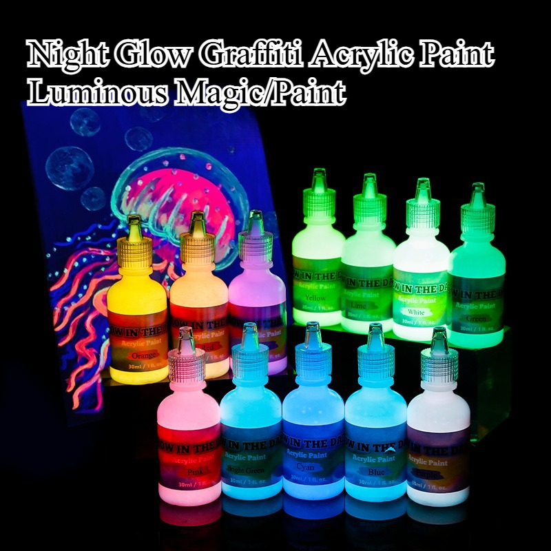 Model Kit Acrylic Paint - 30ml 12/18 Color Luminous Paint Set