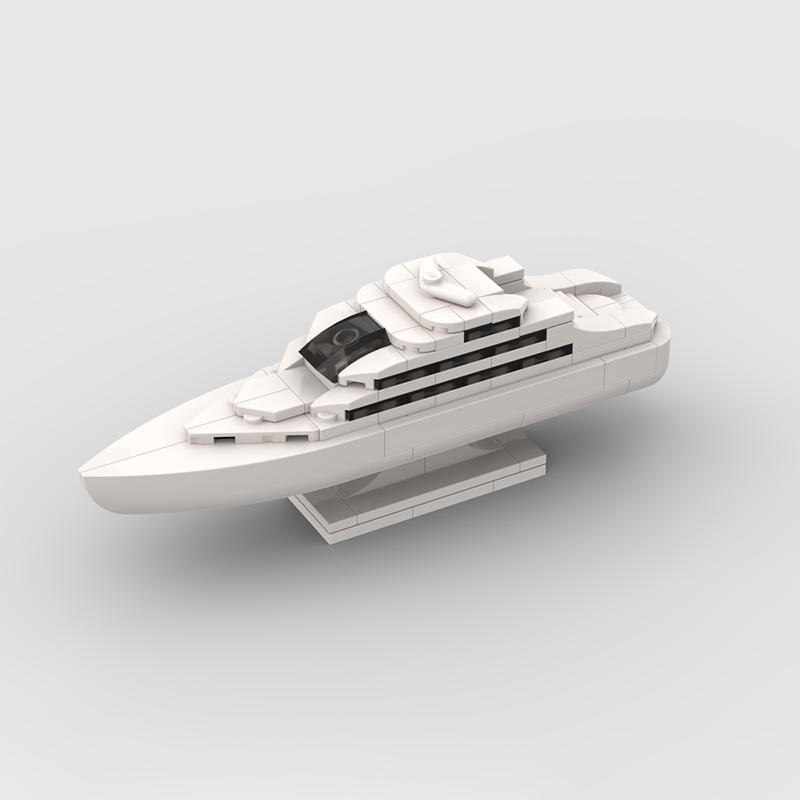 Model Kit Yacht - 129pcs MOC Boat Micro Yacht Model