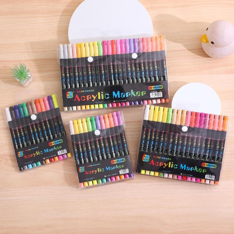 24/48/72/96/120 Colors Dual Ti - Model Kit Acrylic Paint ulasan dan harga