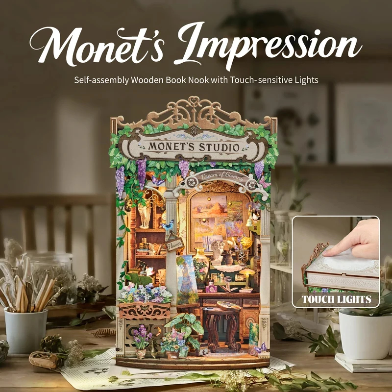 Wooden Monet's Studio Book Noo - Model Kit Studio ulasan dan harga