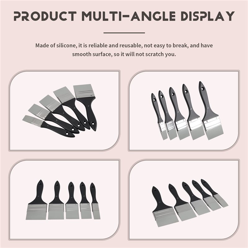 5Pcs Silicone Paint Brush Set, - Model Kit Acrylic Paint ulasan dan harga