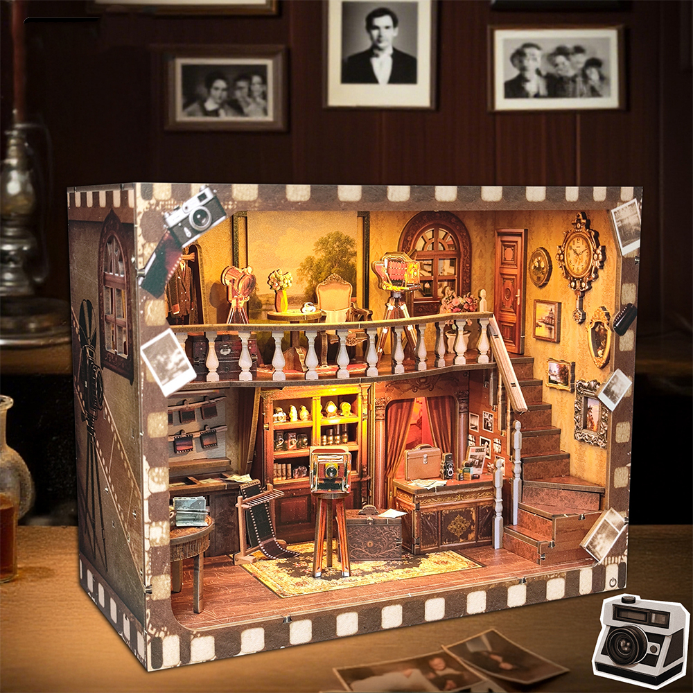 DIY Wooden Book Nook Shelf Ins - Model Kit Studio ulasan dan harga