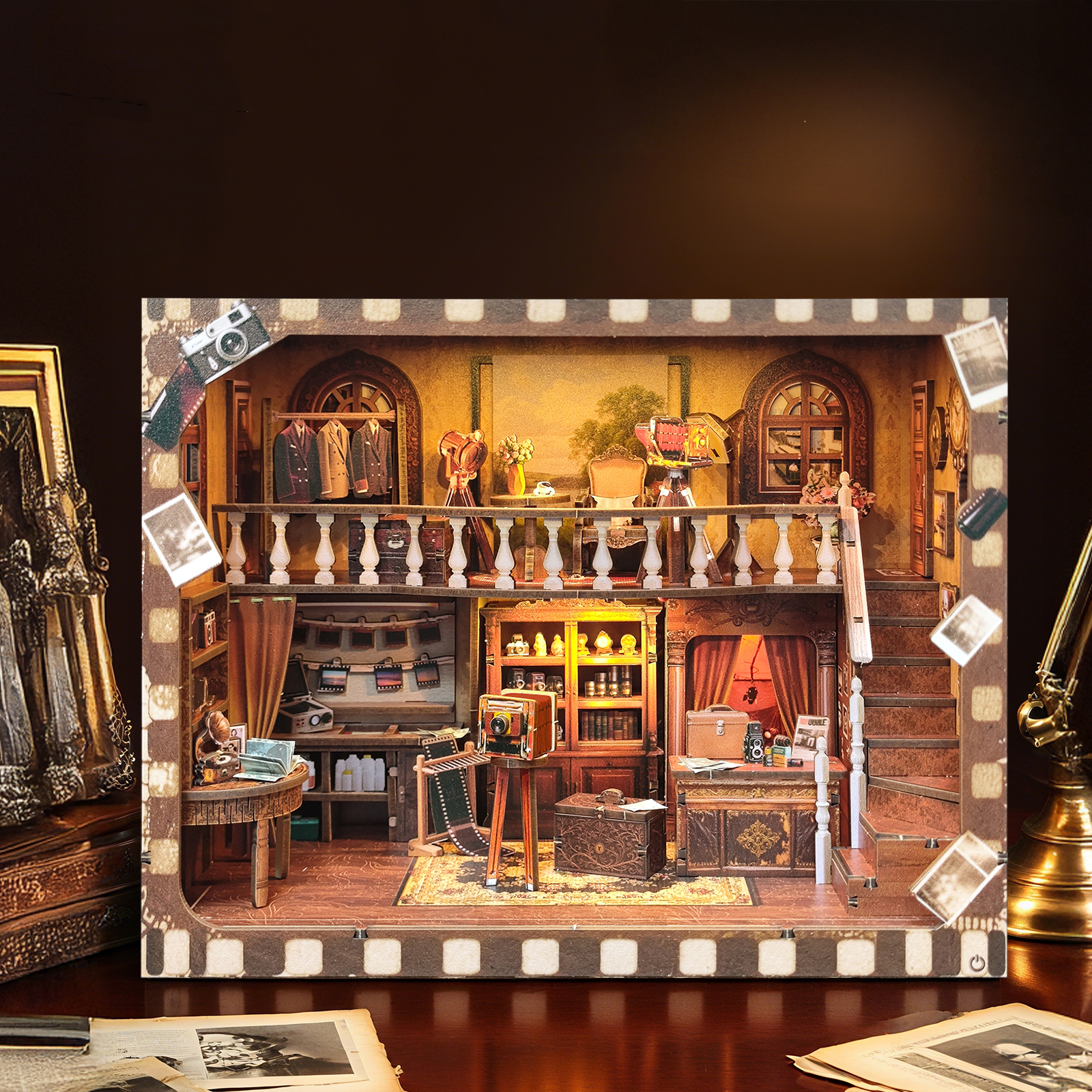 DIY Wooden Book Nook Shelf Ins - Model Kit Studio ulasan dan harga