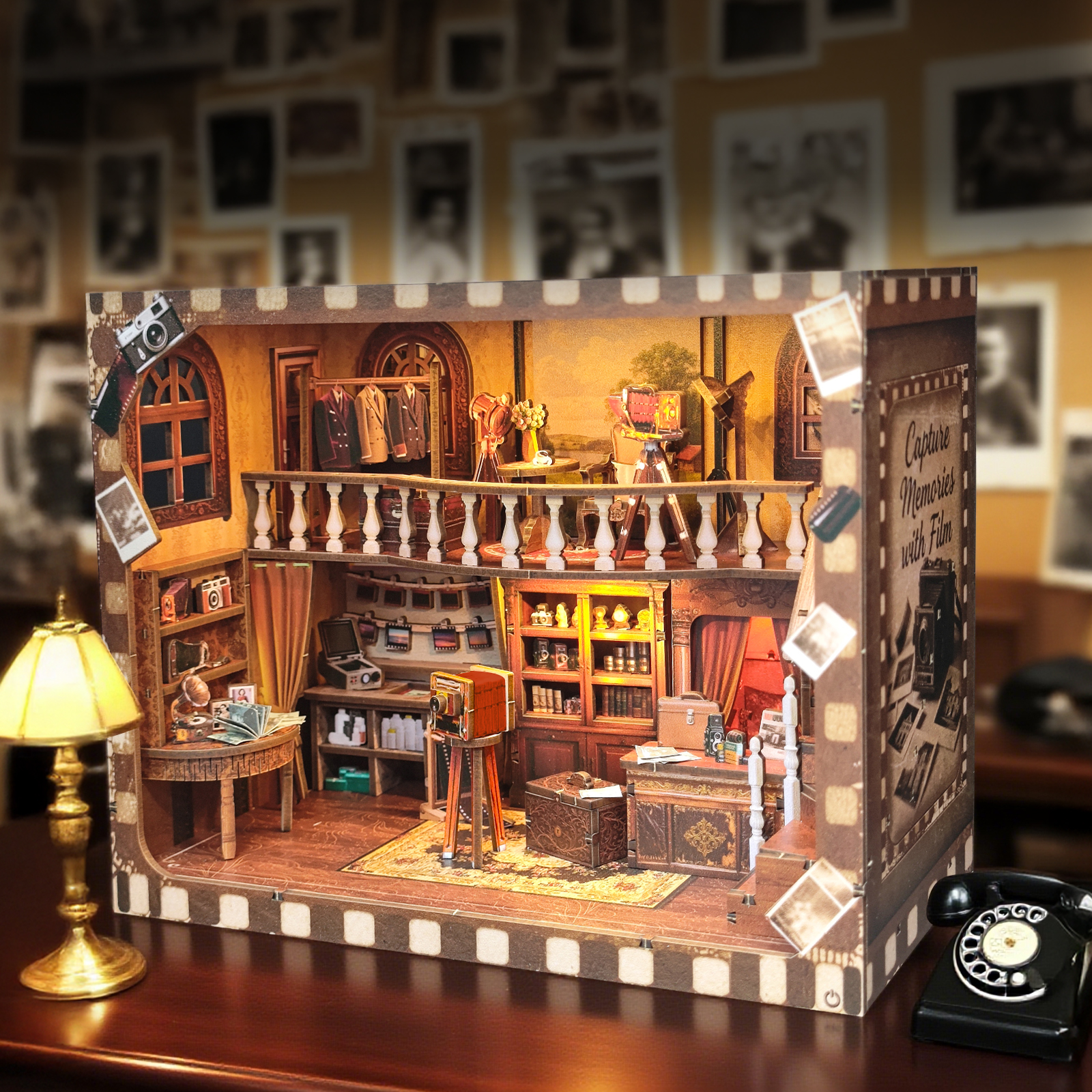 DIY Wooden Book Nook Shelf Ins - Model Kit Studio ulasan dan harga