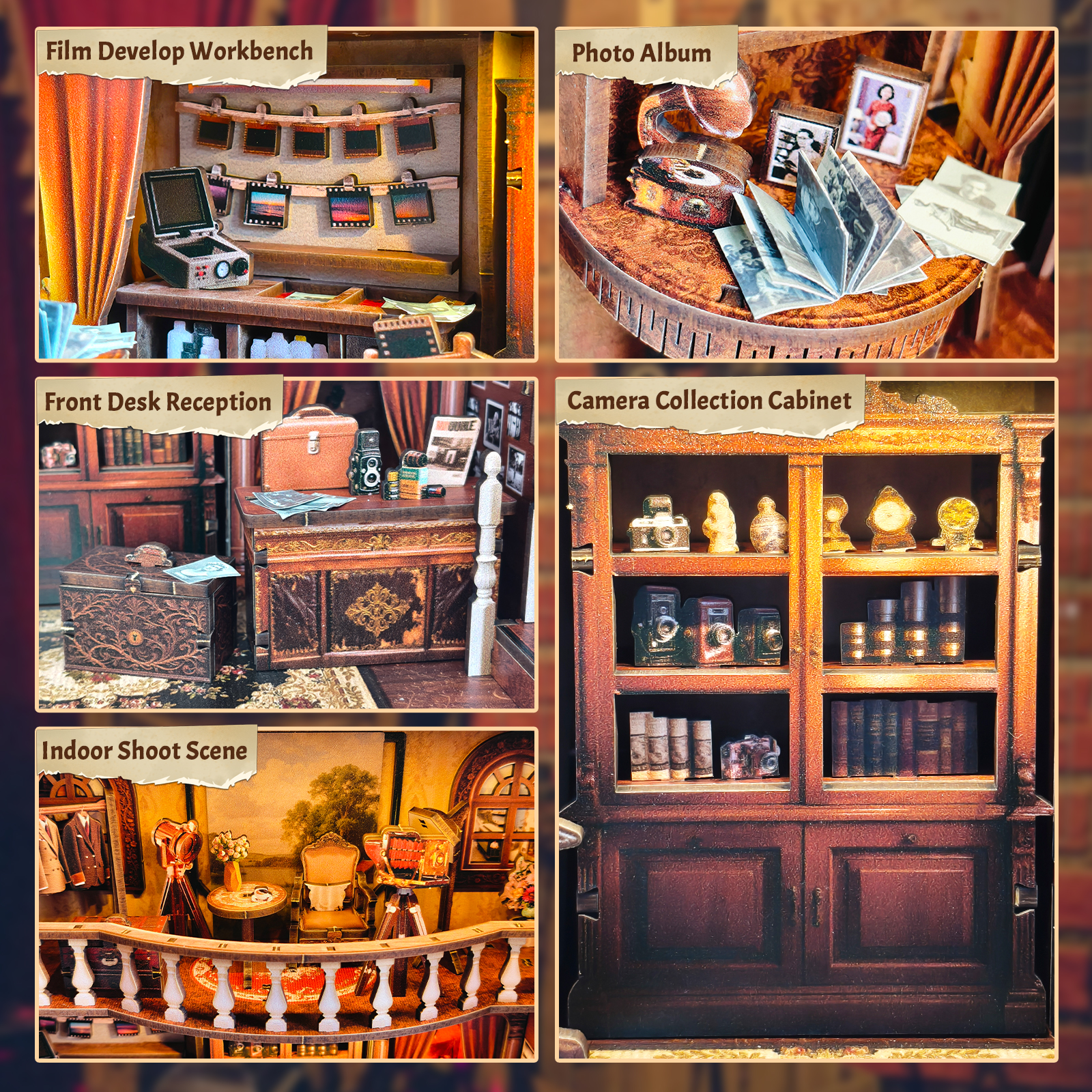 DIY Wooden Book Nook Shelf Ins - Model Kit Studio ulasan dan harga