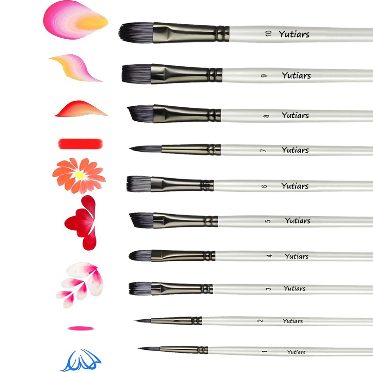 10-piece Face Painting Brush S - Model Kit Acrylic Paint ulasan dan harga
