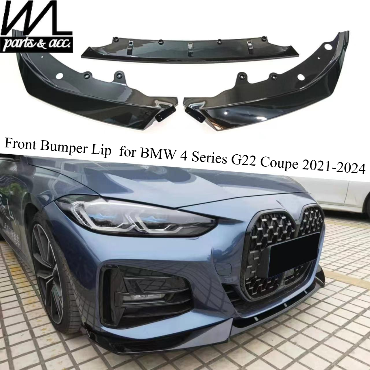 3-Piece Front Bumper Lip Kit S - Model Kit Competition ulasan dan harga