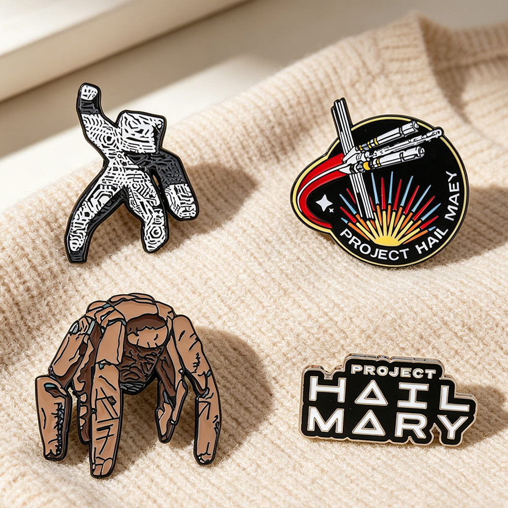 4pc Sci-Fi Enamel Pin Set Proj - Model Kit Accessories ulasan dan harga