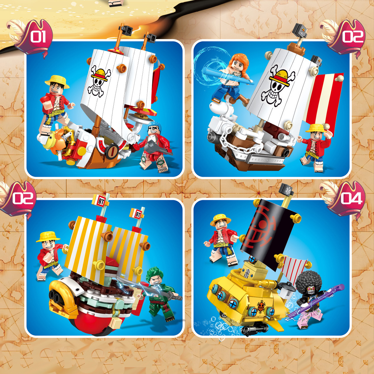 **Anime One Piece Thousand Sun - Model Kit Thousand Sunny ulasan dan harga