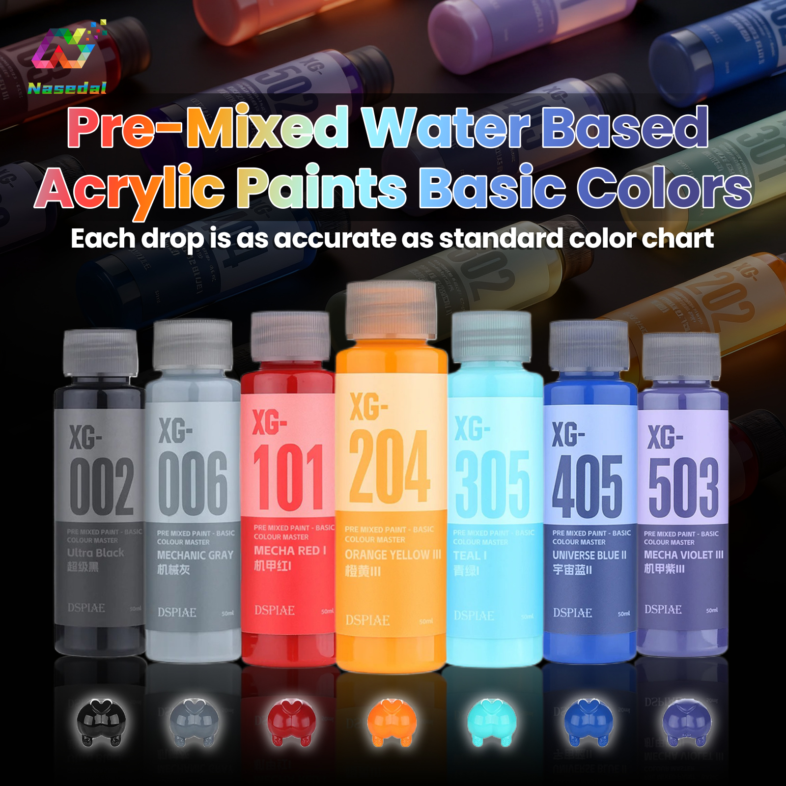 DSPIAE XG Series 50ML Pre Mixe - Model Kit Paint Set ulasan dan harga