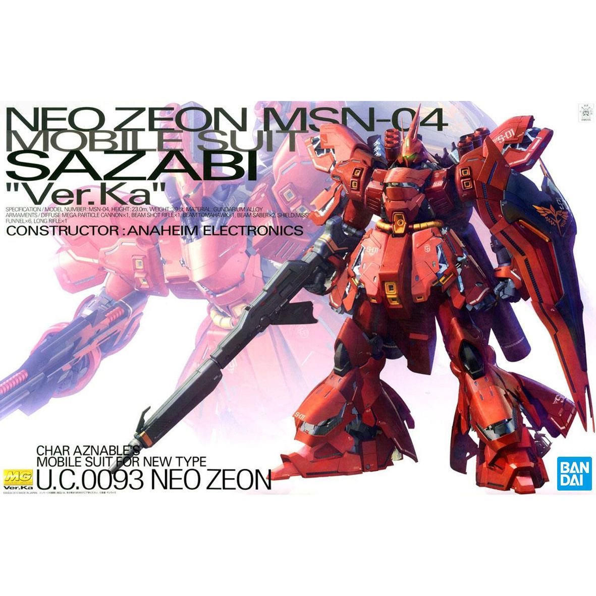 Genuine Bandai MG 1/100 Char's - Model Kit Gundam Mg ulasan dan harga