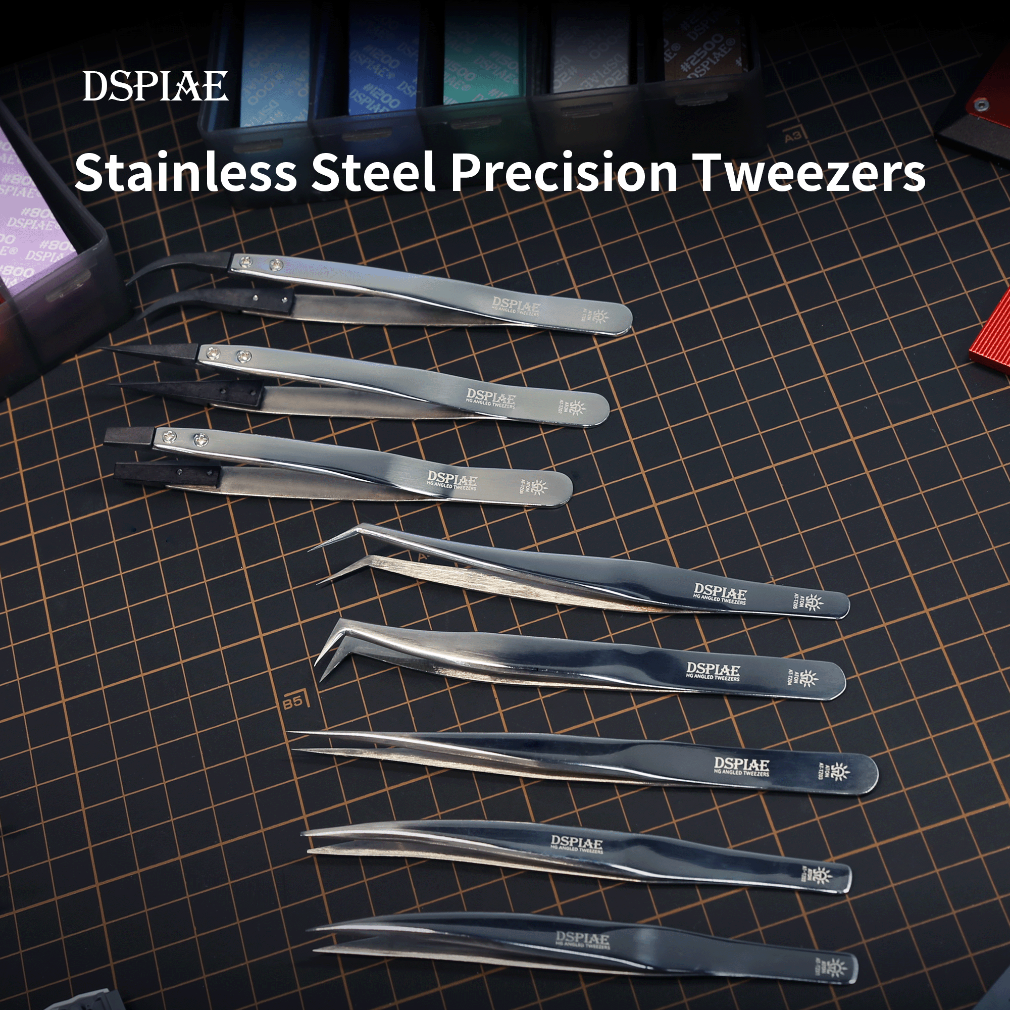 DSPIAE AT-TZ01~08 Stainless St - Model Kit Tweezers ulasan dan harga