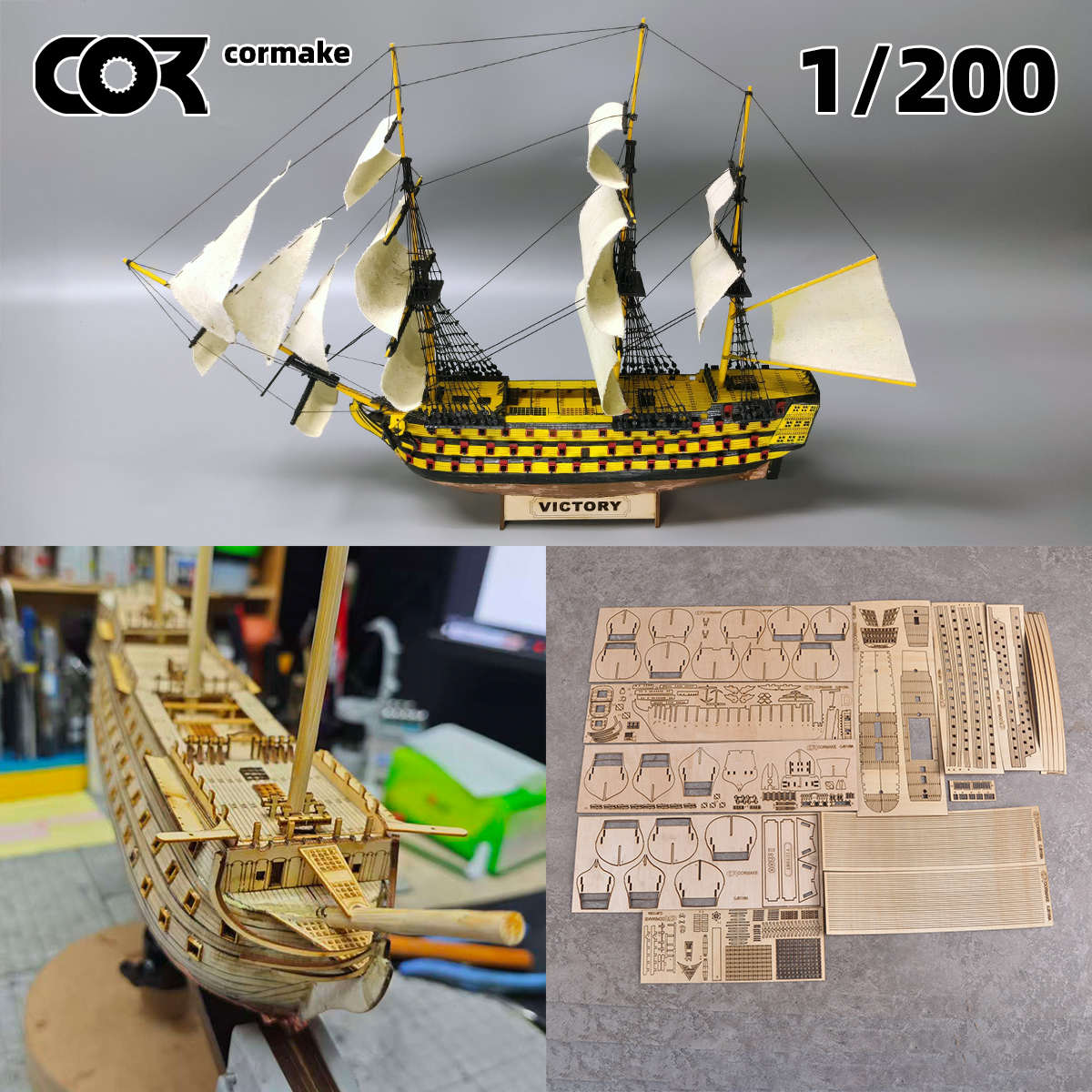 1/200 HMS Victory ship of the  - Model Kit Yacht ulasan dan harga